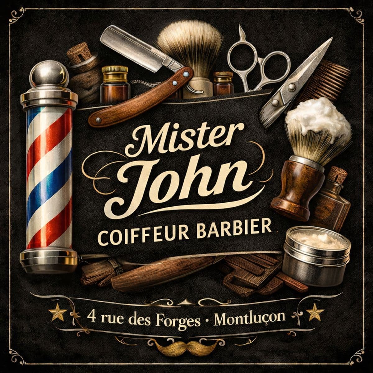 Outils de rasage traditionnel : coupe-chou, blaireau, savon