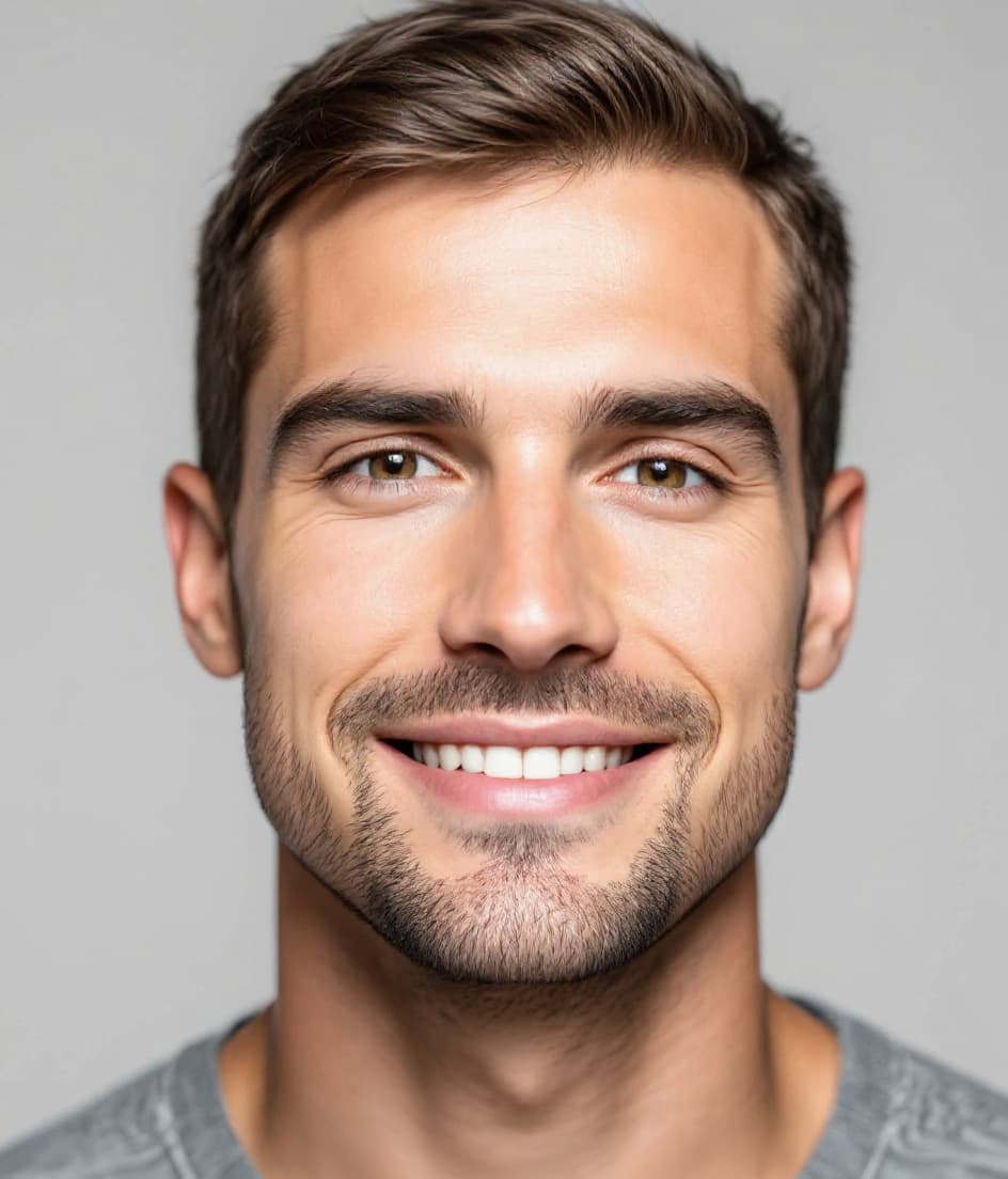 Barbe de trois jours nette et entretenue